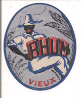 Etiquette Ancienne Années 1930  RHUM Vieux --  Imprimeur Jouneau - Accordéoniste  - - Rhum