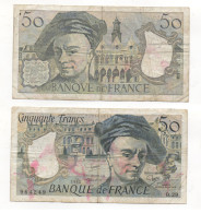 +  BILLET 50 FRANCS 1982 + - 50 F 1976-1992 ''Quentin De La Tour''