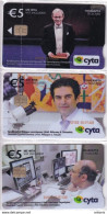 CYPRUS - Cypriot Scientists(0113CE-0213CE-0313CE, Notched), Set Of 3 Collectors Cards 26-27-28, Tirage %500, 06/14, Mint - Cipro