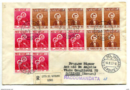 S. Domenico Savio Affrancatura Multipla Su Busta Racc. - Unused Stamps