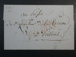 DN3 FRANCE BELLE LETTRE  AFFRANCHI D ETAT EN ROUGE RR 1796  .A POITIERS  +AFF. INTERESSANT++ - 1792-1815: Veroverde Departementen