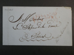 Delcampe - DN3 FRANCE BELLE LETTRE  AFFRANCHI D ETAT EN ROUGE RR 1805   .A POITIERS  +AFF. INTERESSANT++ - 1792-1815: Départements Conquis