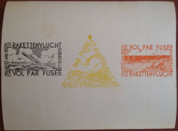 BELGIQUE - 1935 -  Bloc Des 3 Vignettes Du 1er Vol Par Fusée ** (MNH) RRR - Erinnophilie [E]