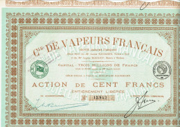 33-VAPEURS FRANCAIS. CIE DE ...   1917    Lot De 9 - Autres & Non Classés
