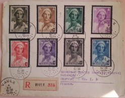 BELGIQUE - 1935 - Superbe Lettre Recommandée Pour La France Avec Série N° 411/418 De VAULX Du 4/07/35 - Storia Postale