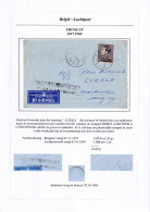 972/40 -- PAR AVION - Enveloppe TP Poortman OOSTENDE 1960 Vers MONTEVIDEO Uruguay - REBUTS - RETOUR - Brieven En Documenten