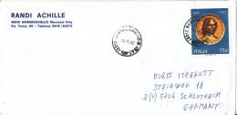 Italy Cover Sent To Germany  4-5-1992 Single Franked - 1991-00: Marcophilia