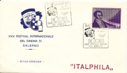 Italy Cover With Special Cachet And Postmark International Movie Festival Salerno 22-9-1971 - 1991-00: Poststempel