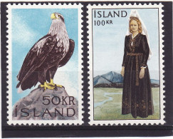 Islande 1965, Cat. Yvert N° 353/54 **, Pygargue Et Costume National. - Ungebraucht