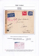 975/40 -- PAR AVION - Enveloppe TP Lion Et Col Ouvert 1945 Vers La Suède - Ovale O.A.T. Et Censure Des Communications - Cartas & Documentos