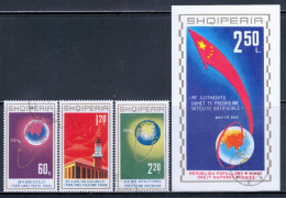 Albania 1971 Mi# 1486-1488, Block 41 Used - Space Developments Of People's Republic Of China - Europa