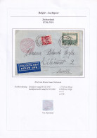 976/40 -- PAR AVION - Enveloppe TP PA Et Cérès BRUXELLES 1934 Vers DELEMONT Suisse - Cachet KOLN Flughafen - Storia Postale