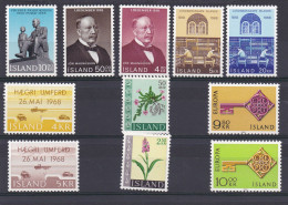 Islande 1968, Cat. Yvert  Année Complète ** - Unused Stamps