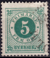 Stamp Sweden 1872-91 5o Used Lot55 - Used Stamps