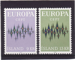 Islande 1972, Cat. Yvert N°414/415 **. Europa - Nuevos