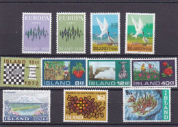 Islande 1972, Cat. Yvert  Année Complète ** - Neufs