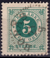Stamp Sweden 1872-91 5o Used Lot60 - Gebruikt