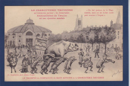 CPA Cochon Pig Illustrateur écrite Publicité Troyes - Varkens