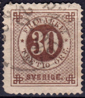 Stamp Sweden 1872-91 30o Used Lot10 - Used Stamps