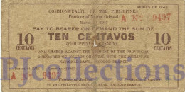 PHILIPPINES 10 CENTAVOS 1942 PICK S652 G/VG VERY RARE - Filipinas