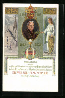Künstler-AK Rottenburg, Portrait Bischof Paul Wilhelm Von Keppler, Kirche Und Engel  - Rottenburg