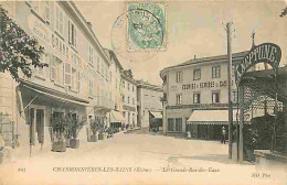 69 - Charbonnières Les Bains - La Grande Rue Des Eaux - Animée - Oblitération Ronde De 1905 - CPA - Voir Scans Recto-Ver - Charbonniere Les Bains