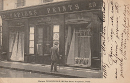 Maison DELEPOULLE 25 Rue Saint Augustin Paris - Papiers Peints  - Carte écrite Par Le Propriétaire En 1905 - Arrondissement: 02