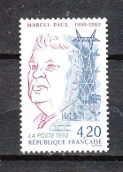 Francia   - 1992.  Marcel  Paul, Politico Comunista Francese Del '900. French Communist Politician Of The 1900s. MNH - Otros & Sin Clasificación