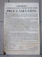 A1 Affiche - Document 1790 - France - Mendicité - Administration - Proclamation - Posters