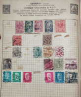 GERMANY - GERMAN COLONIES - OLD VINTAGE COLLECTION ON PAPER - Collections (sans Albums)