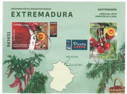 2024-ED. 5732 H.B.-Gastronomía. D.O. Protegidas. Extremadura. Cereza Del Jerte. Pimentón De La Vera- USADO - Used Stamps