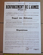 A1 Affiche Renforcement De L'armée Prov. Du Brabant 1939 - Manifesti