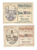 **notgeld   Austria  St  Polten 50+80 Heller  933.2a Rare  Cat Val 10 Euro - Oostenrijk