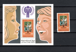 Grenada 1979 Space, IYC International Year Of The Child, Child With Rocket Stamp + S/s MNH - America Del Nord