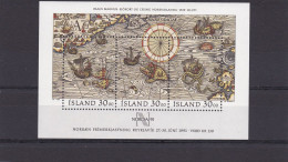 Islande 1989, Cat. Yvert N° BF10. Carte Ancienne, Gravure De Slania - Blocks & Sheetlets