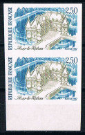 France 1987 N° 2464 Paire  Non Dentelé  IMP Neuf MNH ** Azay Le Rideau - 1981-1990