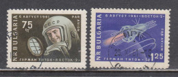 Bulgaria 1961 -Spaceship "Vostok 2" , Mi-Nr. 1279/80, Used - Oblitérés