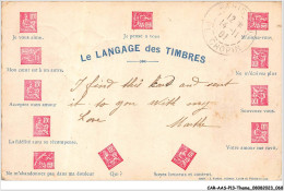CAR-AASP13-0889 - LANGAGE - LANGAGE DES TIMBRES - Stamps (pictures)
