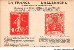 CAR-AASP13-0890 - REPRESENTATION TIMBRE - LA FRANCE - L'ALLEMAGNE - Briefmarken (Abbildungen)