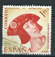 ESPAGNE - Obl - 1958 - YT N° 917-400e Anniv De La Mort Du Roi Carlos Ier - Usati