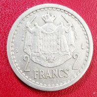 2 Franc 1943 Monaco Aluminium (TTB) - 1922-1949 Louis II