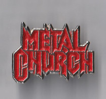 PIN'S   THEME  METAL  CHURCH  GROUPE  DE MUSIQUE  AMERCAIN DE Washington DOUBLE ATTACHE - Music