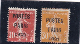 2 Timbres Préo De FRANCE ,,,authenticitée NON GARANTI,,,,je Repete ,pour Moi C'est FAUX - 1893-1947