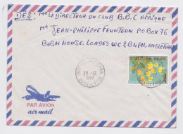 Burkina Faso Lettre Timbre Fleurs Flower Stamp Air Mail Cover 1997 - Burkina Faso (1984-...)