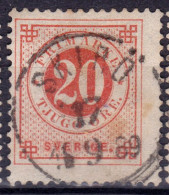 Stamp Sweden 1872-91 20o Used Lot5 - Oblitérés