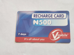 NIGERIA-(NG-VMO-REF-0001A)-V-mobile-(5060-7222-1435-6099)-(8)-(500 Naria Nigri)-used Card - Nigeria