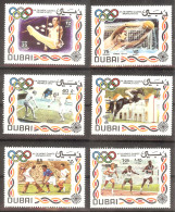 DUBAI  Olympic Games-72(fencing,hockey,horse,waterpolo) Set 6 Stamps MNH - Other & Unclassified