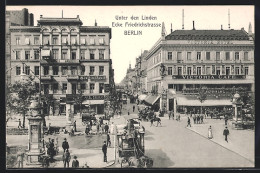 AK Berlin, Unter Den Linden Ecke Friedrichstrasse, Victoria Café  - Mitte