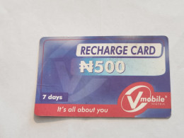 NIGERIA-(NG-VMO-REF-0001A)-V-mobile-(6775-8168-1335-1797)-(9)-(500 Naria Nigri)-used Card - Nigeria