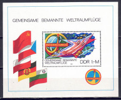 DDR 1980 - Interkosmos-Programm, Block 58, Postfrisch ** / MNH - 1971-1980